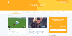 page accueil Twitter